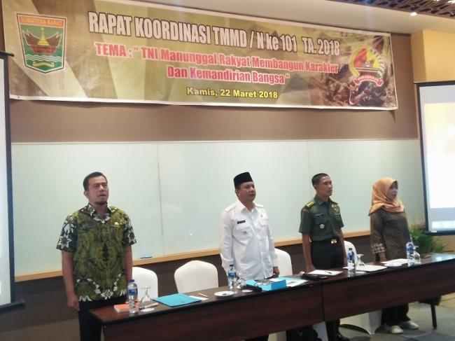 Rapat Koordinasi TMMD/N ke 101 TA. 2018 di Padang