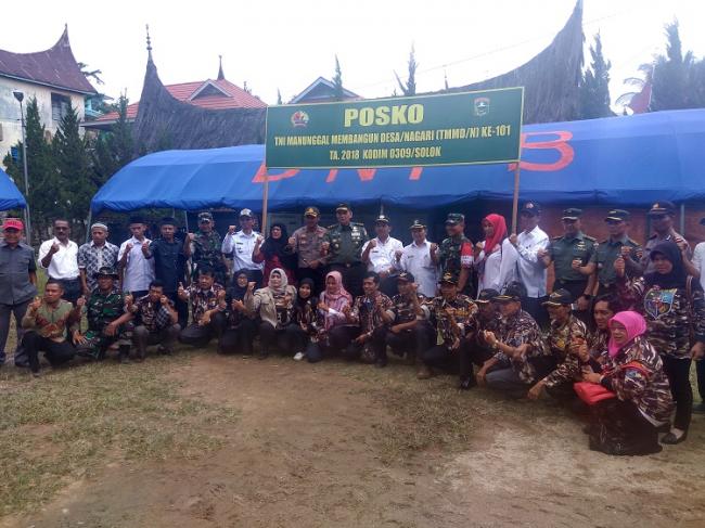 Kunjungan Aslog Mabes TNI AD ke Lokasi TMMD/N ke 101 di Nagari Sulit Air