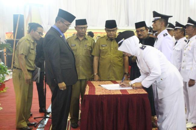 Pelantikan Wali Nagari Terpilih Periode 2020 - 2026 di Kabupaten Solok